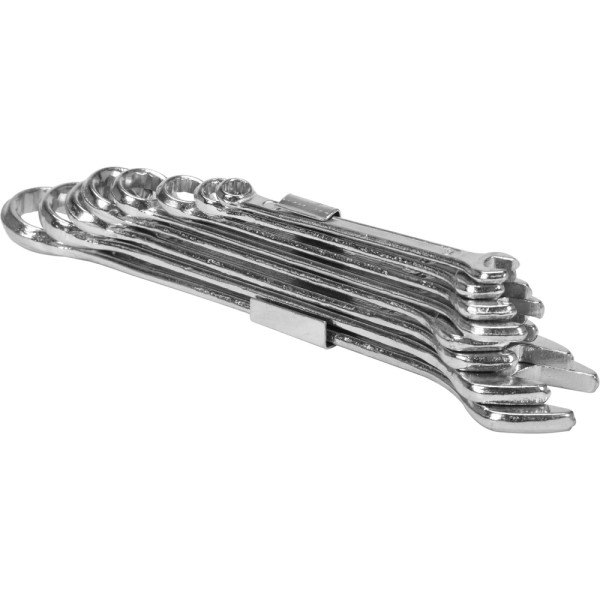 KLUCZE PŁASKO-OCZKOWE 6-19 MM, ZESTAW 8 SZT. CLIP 51590