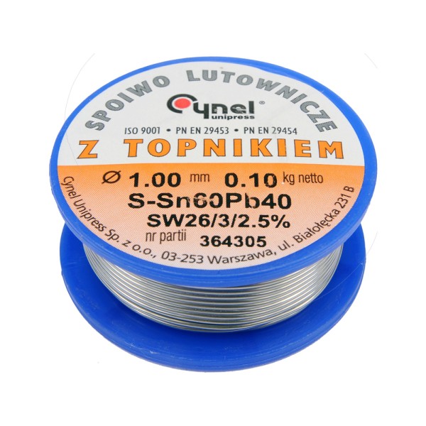 SPOIWO LUTOWNICZE SN60PB40  1,0/100 76810