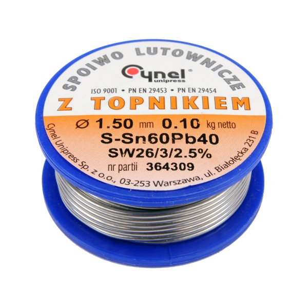 SPOIWO LUTOWNICZE SN60PB40  1,5/100 76814