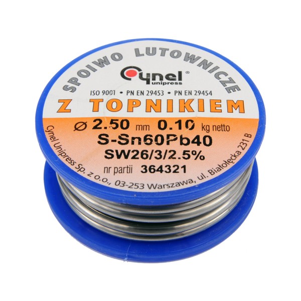 SPOIWO LUTOWNICZE SN60PB40  2,5/100 76822