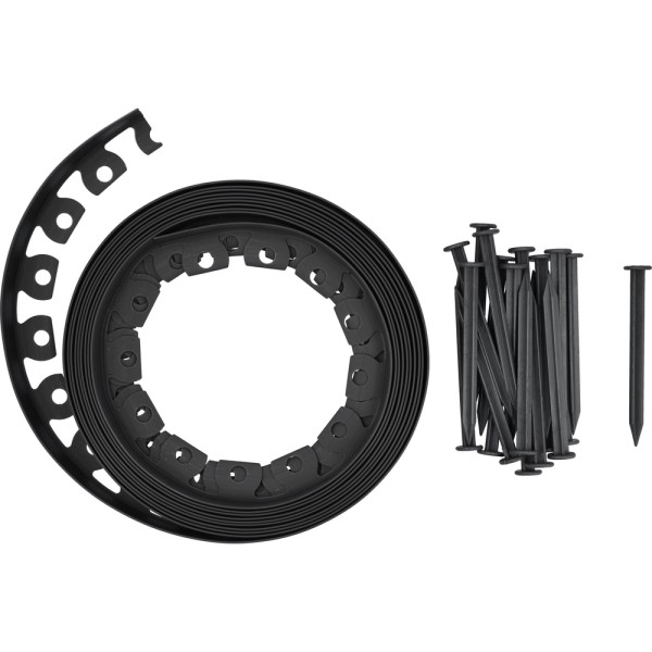 OBRZEŻE TRAWNIKOWE, OGRODOWE 40MM 10M ZE SZPILKAMI, KOTWAMI 20SZT 88710