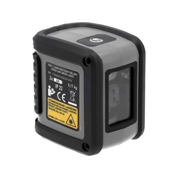 LASER KRZYŻOWY SAMOPOZIOMUJĄCY ZIELONY 18003