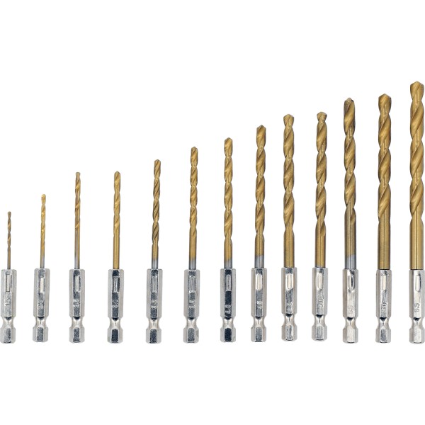 ZESTAW WIERTEŁ DO METALU 13SZT. HEX 21655