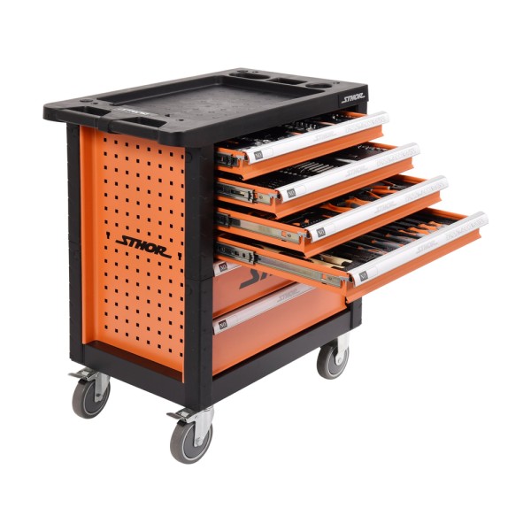 SZAFKA SERWISOWA Z NARZĘDZIAMI 6 SZUFLAD 302 ELEMENTY 58550