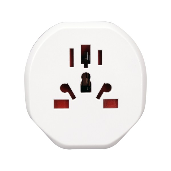 ADAPTER PODRÓŻNY Z UNIWERSALNYM GNIAZDEM I EUROPEJSKĄ WTYCZKĄ, ŚWIAT - EUROPA 72440