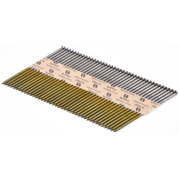 GWOŹDZIE TAŚMOWE DO GWOŹDZIARKI 90MM DRUT 3,1MM KĄT 34° 2000SZT 72013