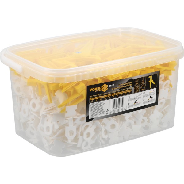 SYSTEM POZIOMOWANIA PŁYTEK 1MM 700+200+SZCZYPCE 04712