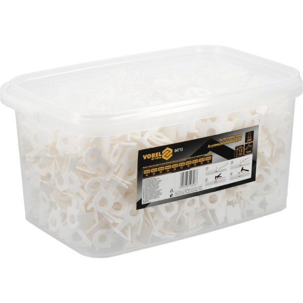 KLIPSY DO SYSTEMU POZIOMOWANIA PŁYTEK 1MM 900SZT 04713