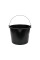WIADRO BUDOWLANE, CZARNE Z WYPŁYWKĄ 20L 06382