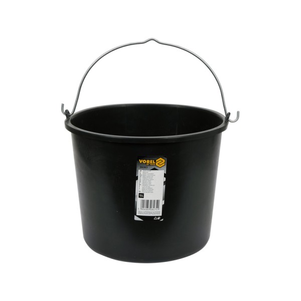 WIADRO BUDOWLANE, CZARNE 13L 06383