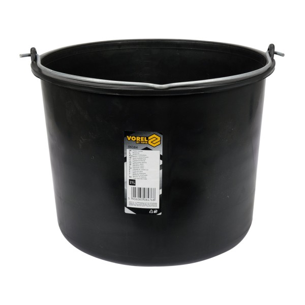 WIADRO BUDOWLANE, CZARNE 21L 06384