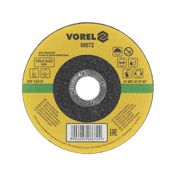 TARCZA DO CIĘCIA KAMIENIA 125X3,2X22 08672