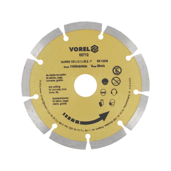 TARCZA DIAMENTOWA 125 MM SEGMENTOWA 08712