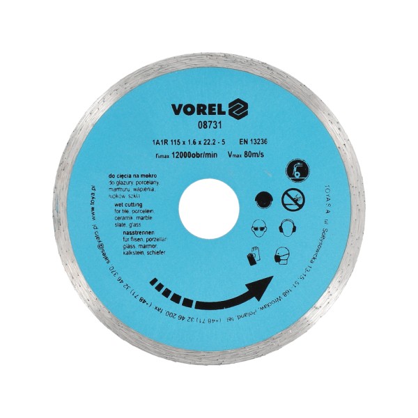 TARCZA DIAMENTOWA 115 MM, SEGMENT CIĄGŁY 08731