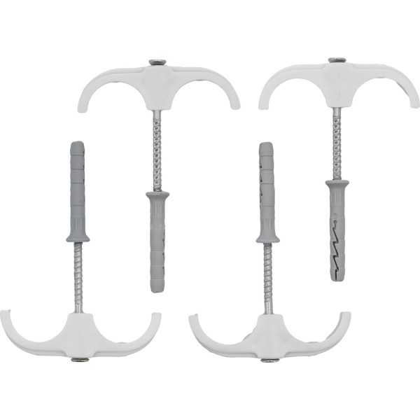 HAKI MONTAŻOWE BIS, INSTALATORSKIE PODWÓJNE Z KOŁKIEM, DO RUR 15-28MM 4SZT. 54876