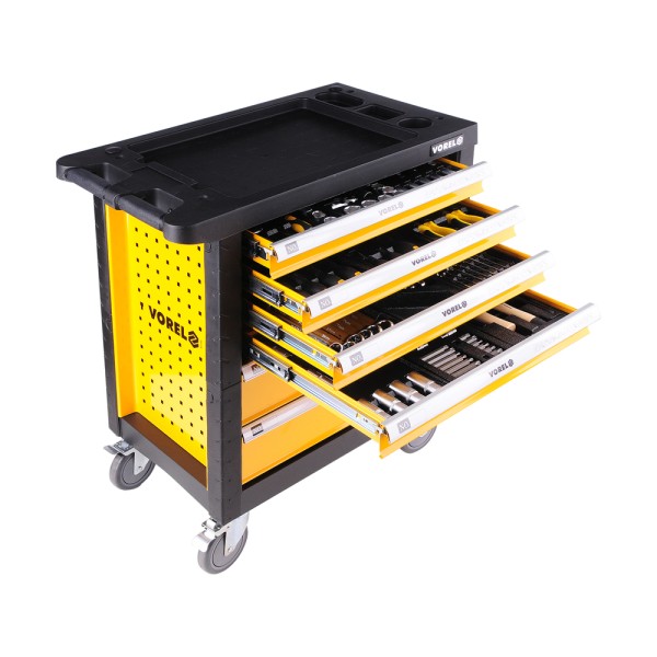 SZAFKA SERWISOWA ZE 177 NARZĘDZIAMI, 6 SZUFLAD 58540