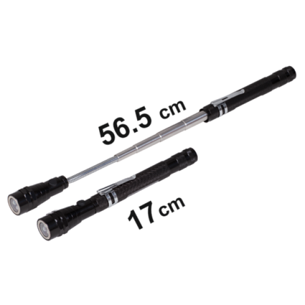 LAMPKA CHWYTAK TELESKOPOWY Z MAGNESEM I 3 DIODAMI 78405