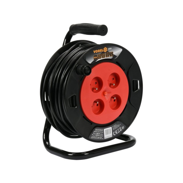 PRZEDŁUŻACZ BĘBNOWY, 4 GNIAZDA, 3X1MM2, 40M 82684