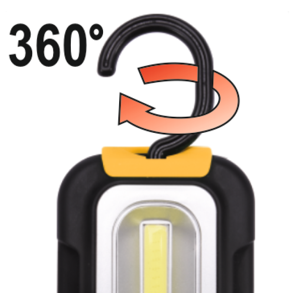 LAMPA RĘCZNA OBROTOWA COB LED 82724