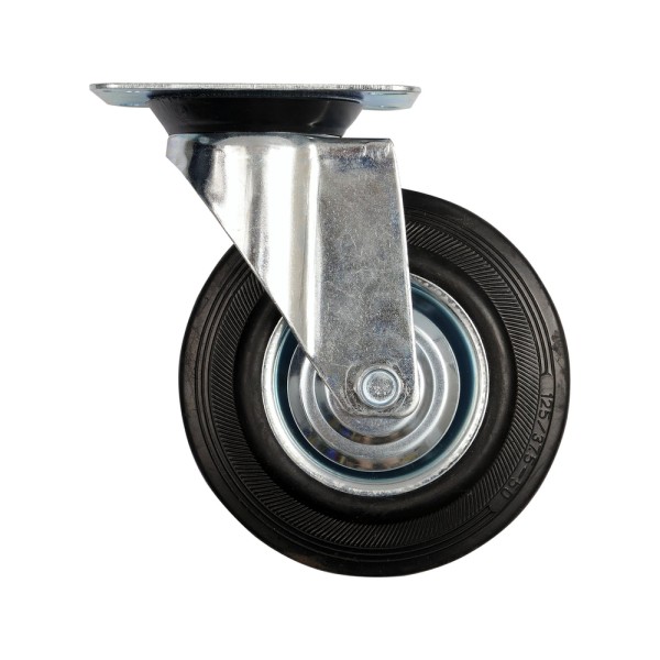 KÓŁKO SKRĘTNE Z CZARNĄ GUMĄ 160MM 87315