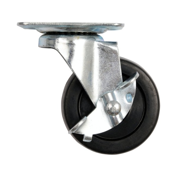 KÓŁKO SKRĘTNE Z CZARNĄ GUMĄ Z HAMULCEM 40MM 87411