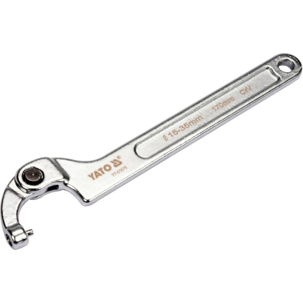 KLUCZ HAKOWY Z OKRĄGŁYM BOLCEM, PRZEGUBOWY 15-35 MM YT-01675