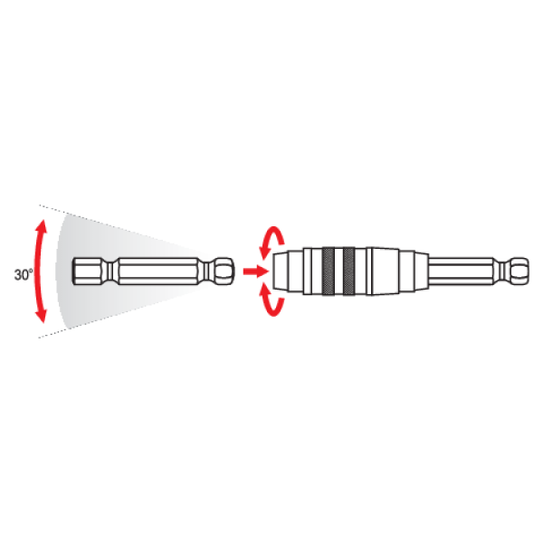 ADAPTER KĄTOWY DO BITÓW 1/4