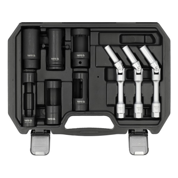 ZESTAW DO ŚWIEC ŻAROWYCH I WTRYSKIWACZY 9 ELEMENTÓW YT-05349