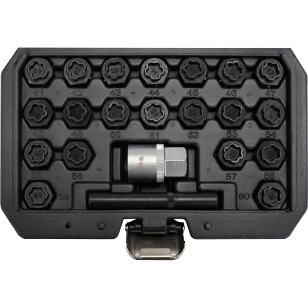 ZESTAW NASADEK DO ŚRUB ZABEZPIECZAJĄCYCH BMW 22 ELEMENTY YT-060303