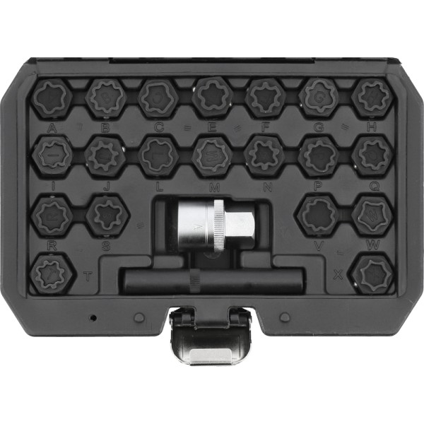 ZESTAW NASADEK DO ŚRUB ZABEZPIECZAJĄCYCH AUDI 22 ELEMENTY YT-060304