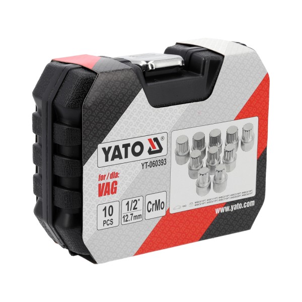 ZESTAW NASADEK DO ŚRUB ZABEZPIECZAJĄCYCH VAG 10 ELEMENTÓW YT-060393