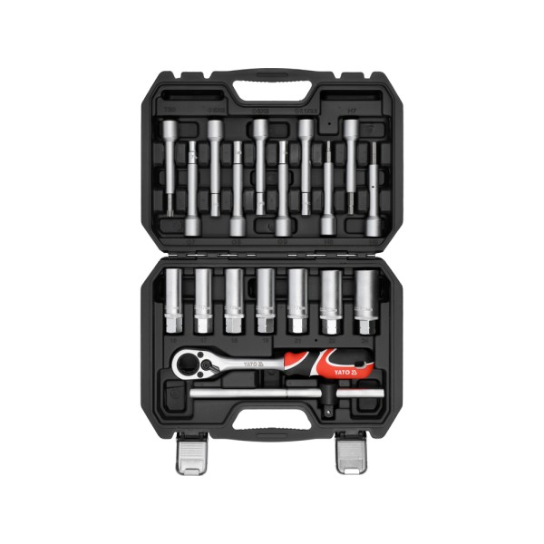 KLUCZE DO MOCOWANIA AMORTYZATORÓW 19 ELEMENTÓW Z GRZECHOTKĄ PRZELOTOWĄ YT-06282