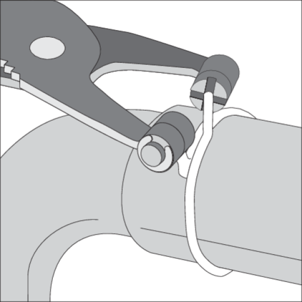 SZCZYPCE DO OPASEK ZACISKOWYCH ROZPRĘŻNYCH TYP +, 2 MM YT-0646