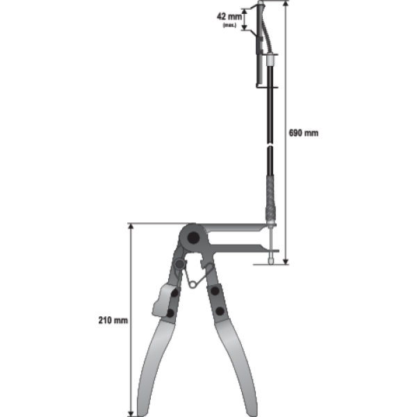 SZCZYPCE Z LINKĄ DO OPASEK ZACISKOWYCH YT-0677