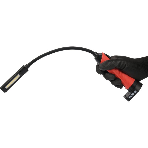 LAMPA WARSZTATOWA COB 500LM ELASTYCZNE RAMIĘ, REGULACJA ŚWIATŁA, IP54, IK07, PA6+TPR YT-08527