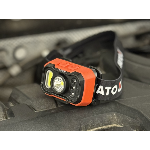 LATARKA CZOŁOWA 1000LM AKU, CZUJNIK RUCH YT-085942