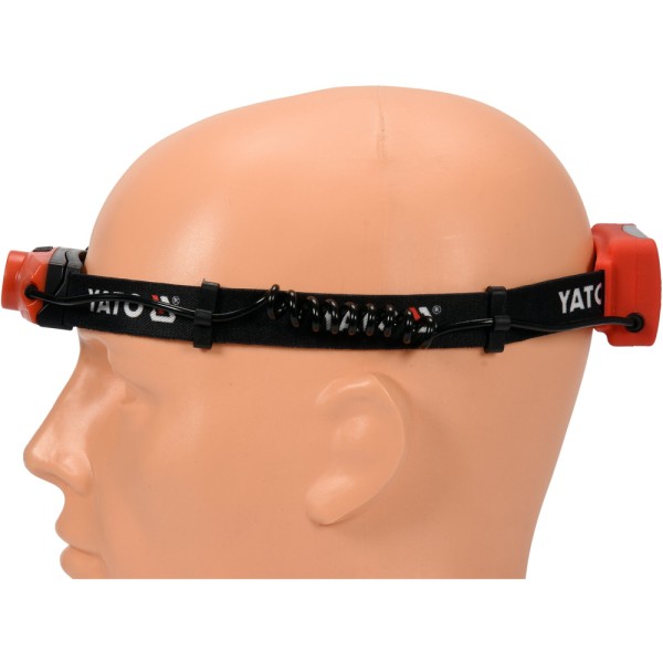 LATARKA CZOŁOWA 500LM 3XAAA, IP44, ŚWIATŁO BIAŁE, NIEBIESKIE I CZERWONE YT-08595