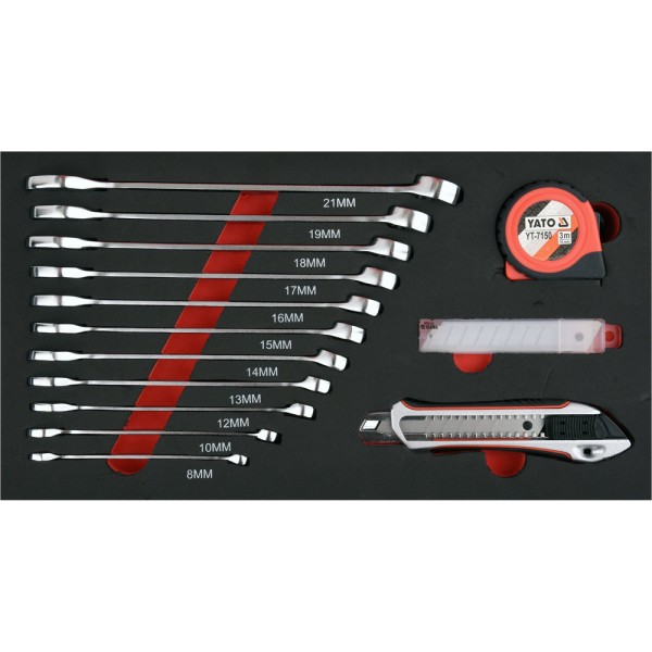 WÓZEK NARZĘDZIOWY 3CZĘŚCIOWY Z NARZĘDZIAMI YT-09104