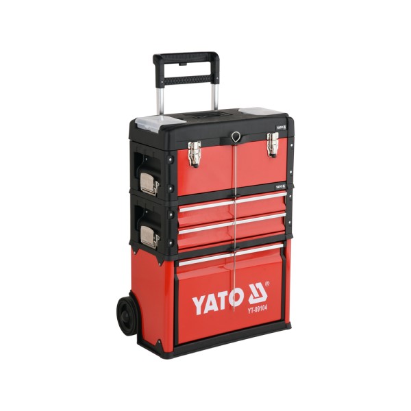 WÓZEK NARZĘDZIOWY 3CZĘŚCIOWY Z NARZĘDZIAMI YT-09104
