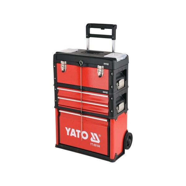 WÓZEK NARZĘDZIOWY 3CZĘŚCIOWY Z NARZĘDZIAMI YT-09104