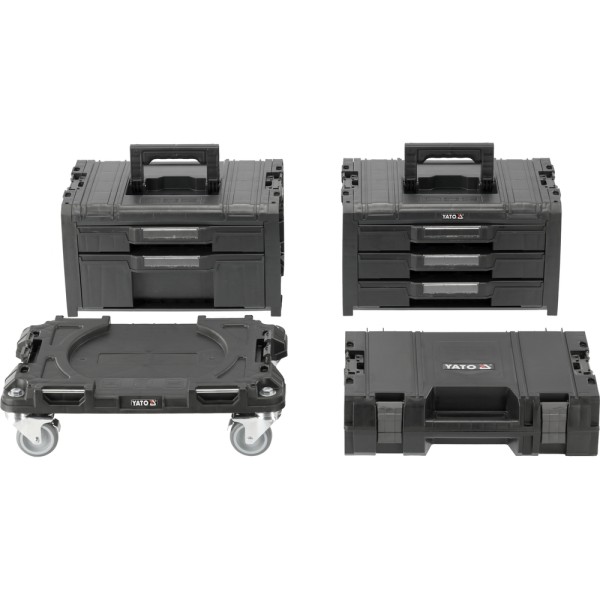 ZESTAW NA PLATFORMIE 4CZ SKRZYNEK NARZĘDZIOWYCH, SYSTEMOWYCH, MODUŁOWYCH P05T2T341G2 S12 YT-09191