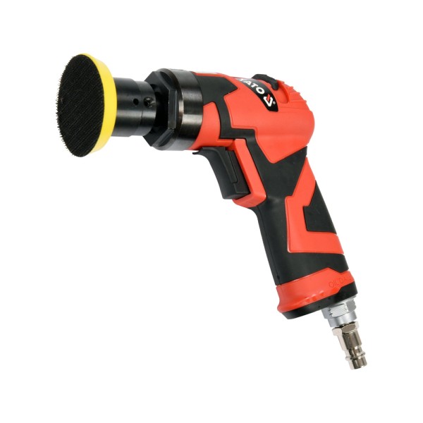 SZLIFIERKA PNEUMATYCZNA KĄTOWA MIMOŚRODOWA 2,5MM. KOMPOZYTOWA OBUDOWA. PAD 50MM. YT-09730