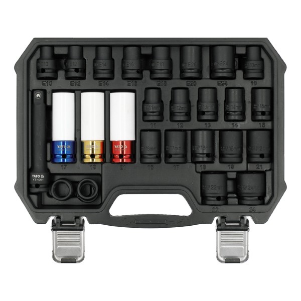 ZESTAW NASADEK UDAROWYCH 1/2 24 ELEMENTY YT-10569