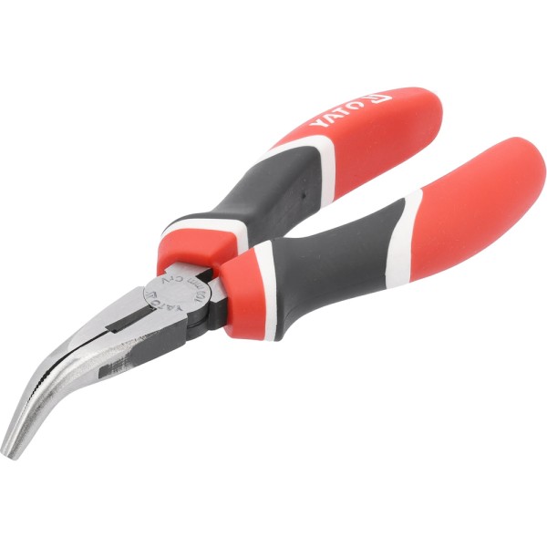 SZCZYPCE WYDŁUŻONE WYGIĘTE, CRV, 160 MM, TRÓJKOLOROWE RĘKOJEŚCI YT-1945