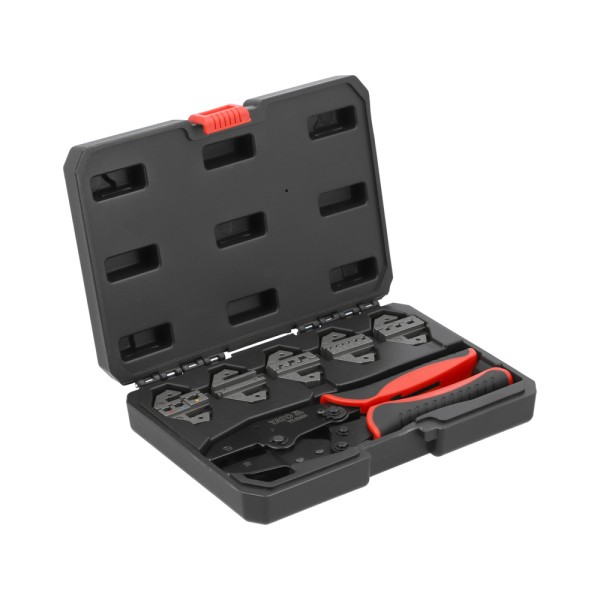 ZESTAW DO ZACISKANIA KONEKTORÓW 5 MATRYC WALIZKA YT-22451