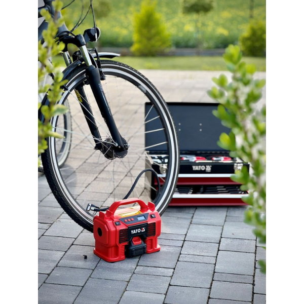 KOMPRESOR SAMOCHODOWY 18V, 11 BAR, 12 L/MIN - BEZ AKUMULATORA YT-23248