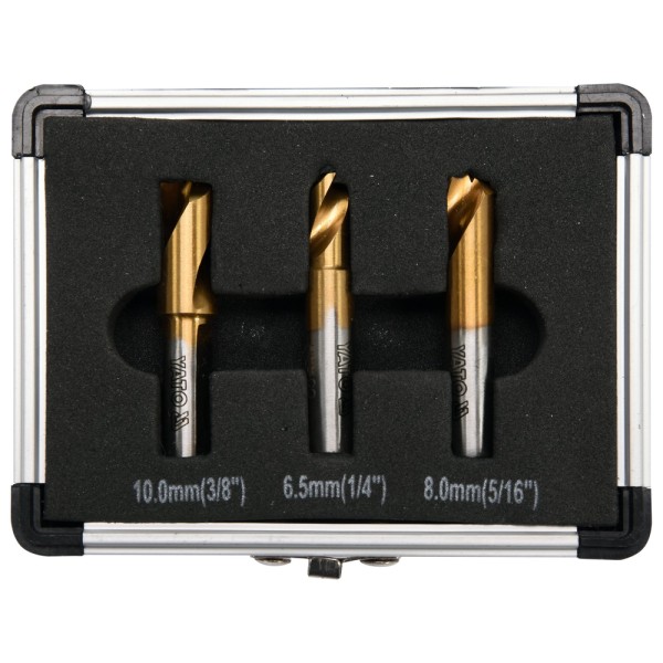 ZESTAW WIERTEŁ DO ZGRZEWÓW PUNKTOWYCH 3SZT YT-28921