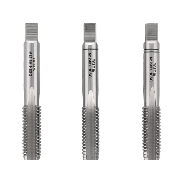 GWINTOWNIK RĘCZNY HSS M2, M12 / 3 SZT. YT-2939