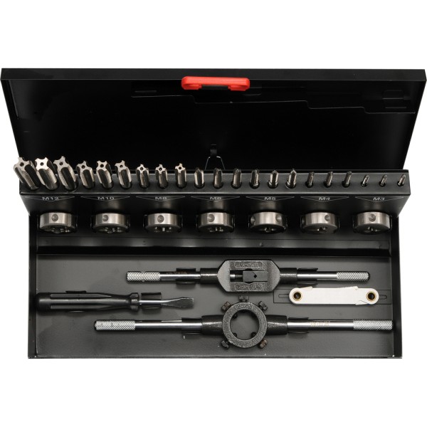 ZESTAW GWINTOWNIKÓW I NARZYNEK M3-M12, 32 CZ YT-2975