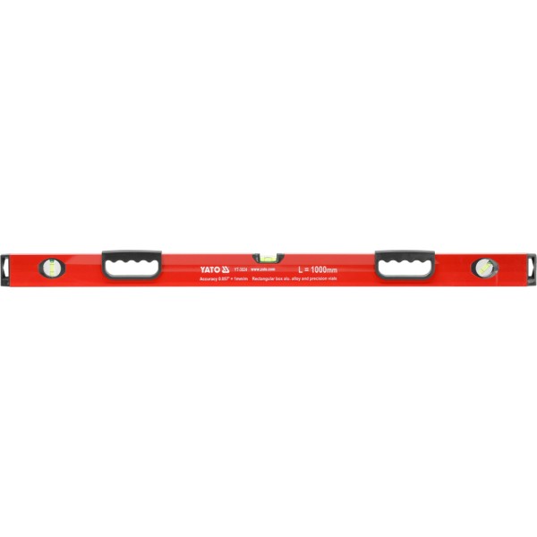 POZIOMNICA ALUMINIOWA, 2 UCHWYTY 1000 MM YT-3024